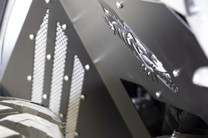 Jeep Wrangler Unlimited Inner Fender Kit - Front - Fishbone Offroad - Black Powdercoat - `18-`27